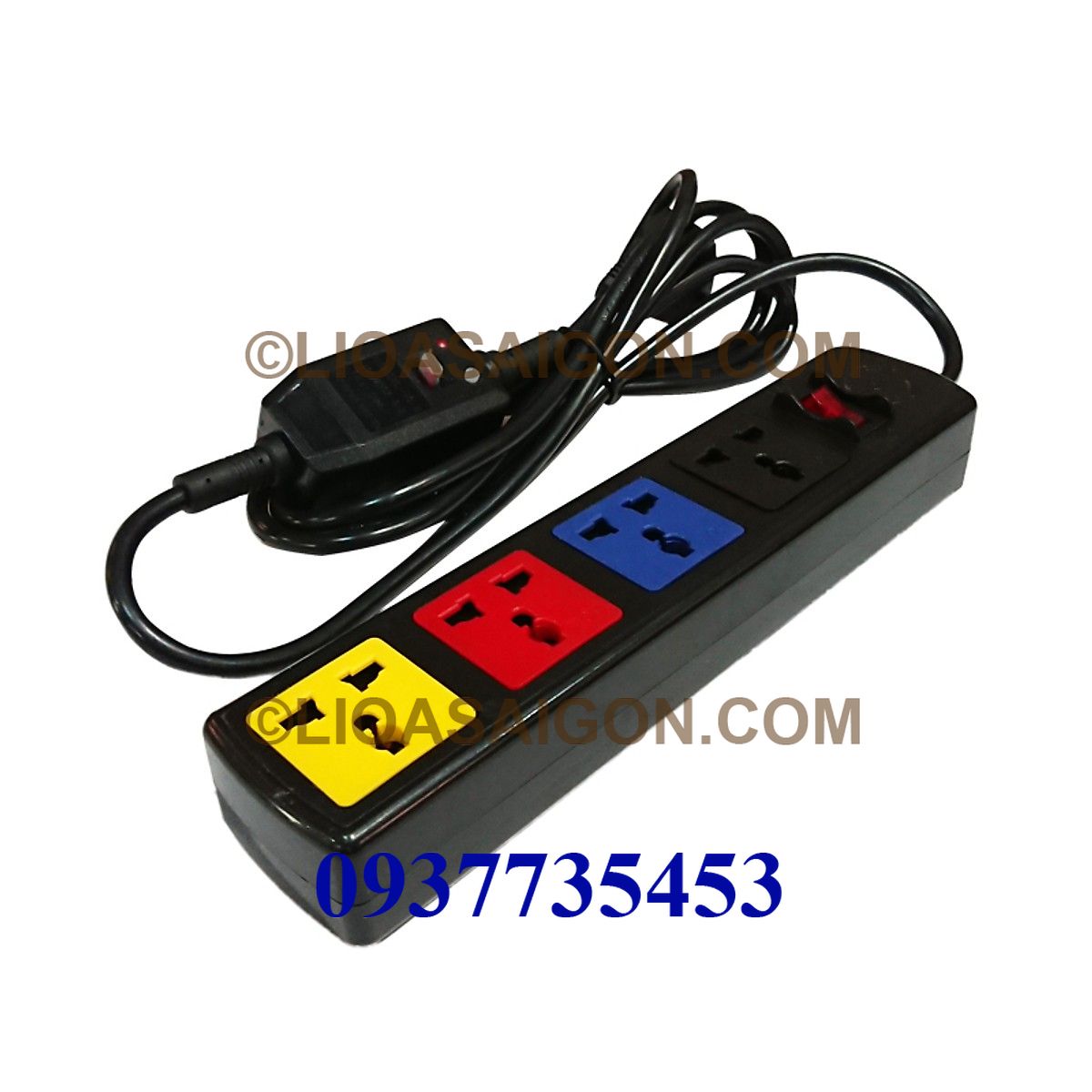 Ổ cắm điện LiOA 4 lỗ 3 chấu chống giật 4D33N-CG