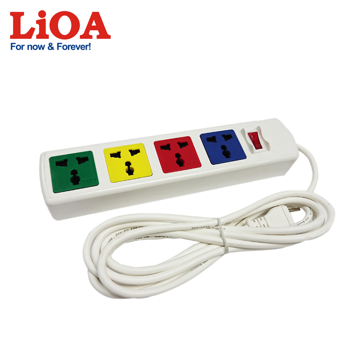 Ổ cắm kéo dài đa năng 4 ổ cắm LiOA 4D52WN - 4D52WN