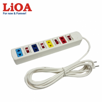 Ổ cắm kéo dài phổ thông 4 ổ cắm LiOA 4SOF5W - 4SOF5W