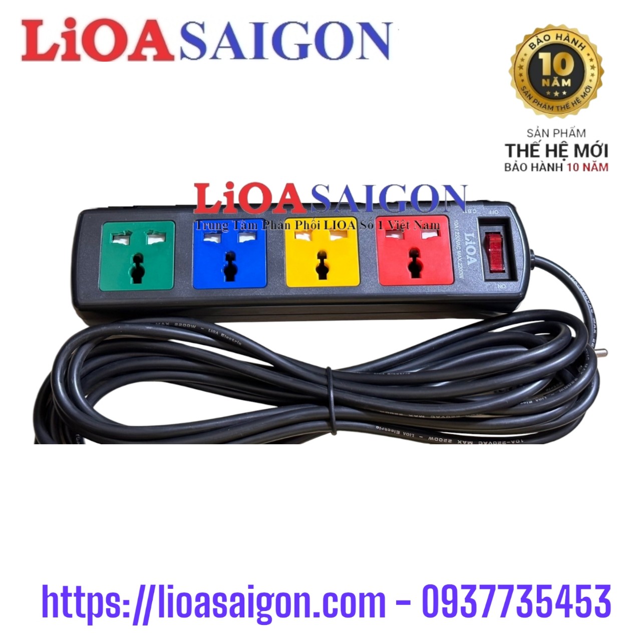Ổ CẮM LIOA 4D33N CAO CẤP